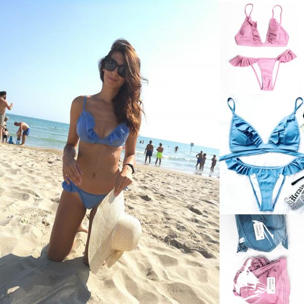 womens high waist two piece bikini swimsuits adjustable halter bikini set, White;black
womens high waist two piece bikini swimsuits adjustable halter bikini set, White;black
