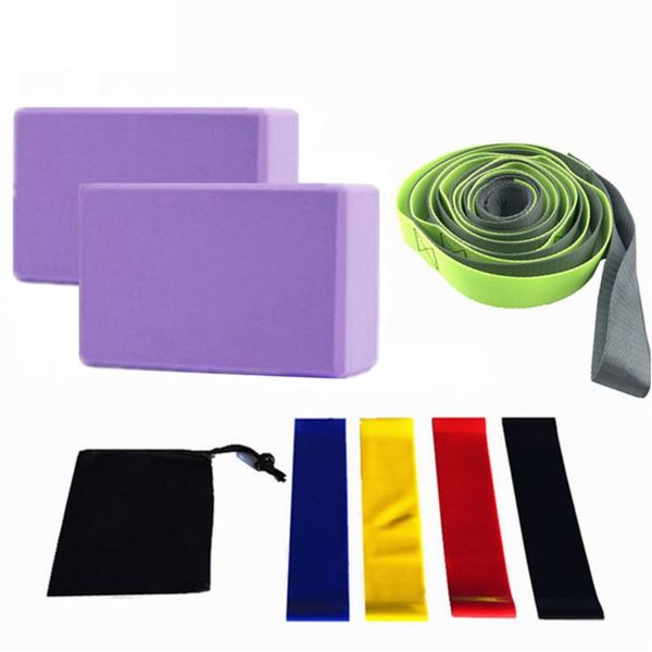 accessories 1set yoga equipment set with blocks stretching strap resistance loop band
accessories 1set yoga equipment set with blocks stretching strap resistance loop band