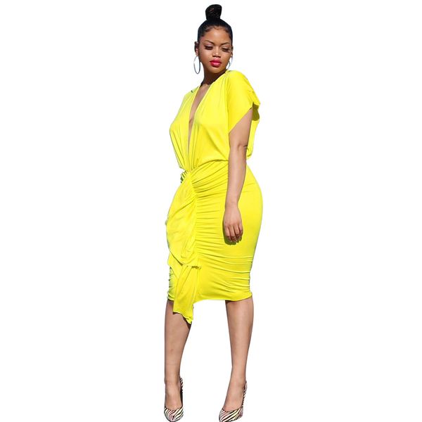 women plunging ruched bodycon dress party elegant v neck batwing sleeve summer fashion bandage knee-length dress, Black;gray
women plunging ruched bodycon dress party elegant v neck batwing sleeve summer fashion bandage knee-length dress, Black;gray