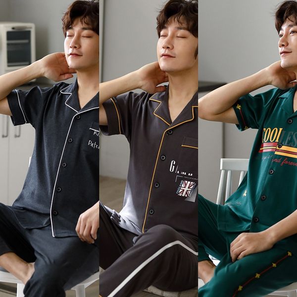short-sleeved cotton pullover clothes home clothes pajamas men's loose casual pullover men's outer trousers youth home wear, Blue;red
short-sleeved cotton pullover clothes home clothes pajamas men's loose casual pullover men's outer trousers youth home wear, Blue;red