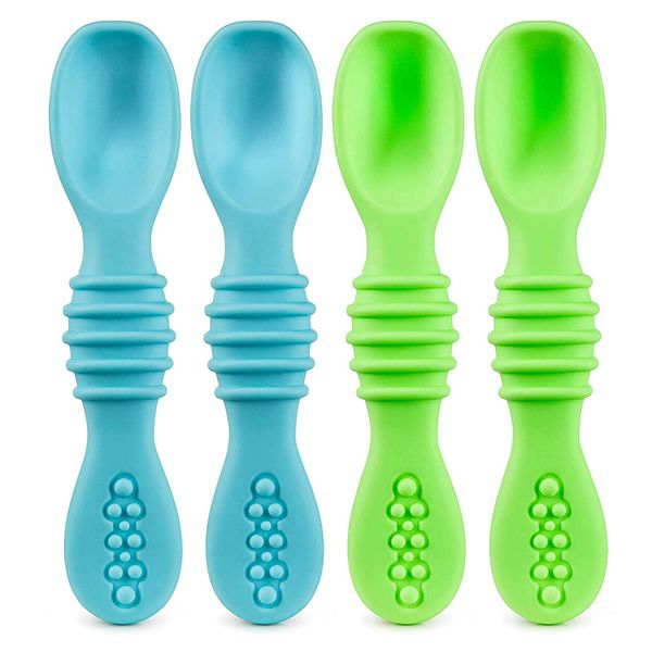 4PCS Silicone Baby Spoons Baby Self-Feeding Spoon Set Infant Spoons For First Stage Best Infant Gift Set For Infant Baby #40
4PCS Silicone Baby Spoons Baby Self-Feeding Spoon Set Infant Spoons For First Stage Best Infant Gift Set For Infant Baby #40