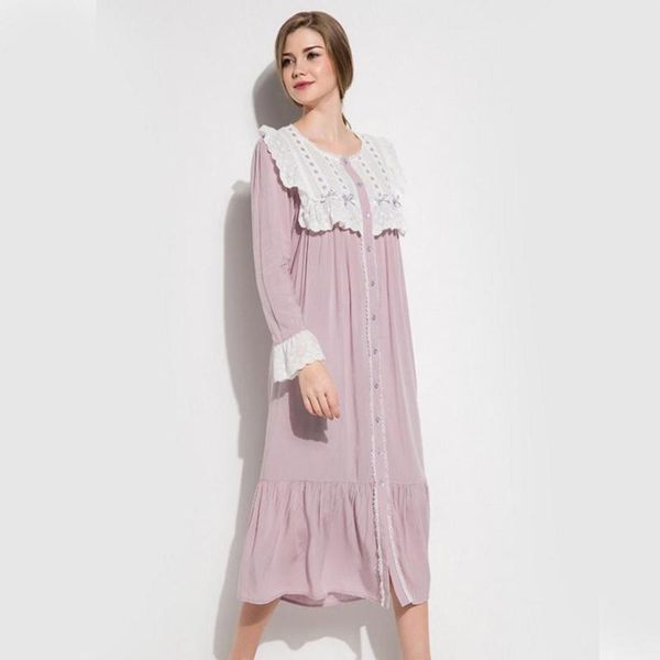 ruffles lace long sleeve sweet vintage nightgown sleepwear female summer single breasted sleep dress pigiama gecelik wj2061, Black;red
ruffles lace long sleeve sweet vintage nightgown sleepwear female summer single breasted sleep dress pigiama gecelik wj2061, Black;red
