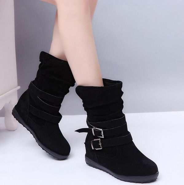winter large size 34-43 women cotton boots fashion buckle plus velvet warm woman snow boots women's flat platform shoes, Black
winter large size 34-43 women cotton boots fashion buckle plus velvet warm woman snow boots women's flat platform shoes, Black