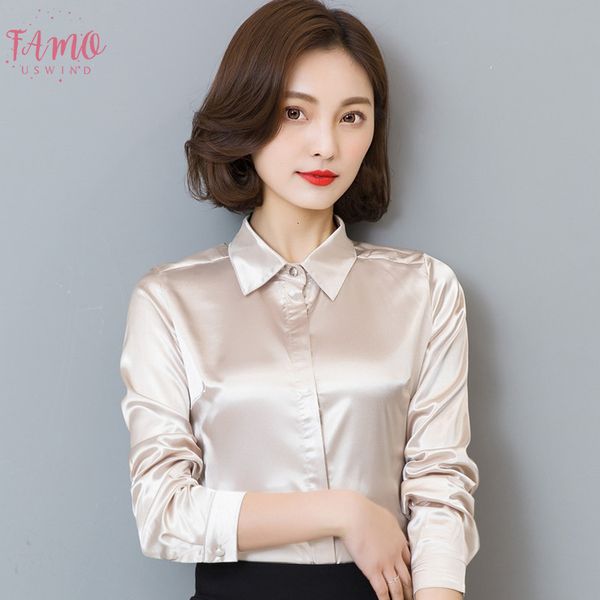 womens clothing 2020 new womens silk satin jacket lapel button ladies long sleeved shirt elegant office s 5xl, White
womens clothing 2020 new womens silk satin jacket lapel button ladies long sleeved shirt elegant office s 5xl, White