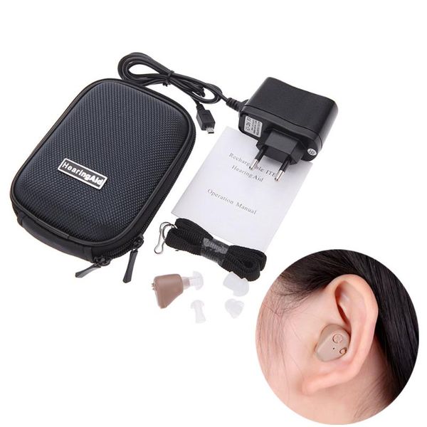 Mini Pocket Adjustable Digital In Ear Behind The Ear Sound Rechargeable For The Elderly