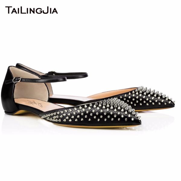 women flat rivets shoes pointed toe buckle strap fashion elegant ale factory shoes 2019 metal studs black pu leather flats
women flat rivets shoes pointed toe buckle strap fashion elegant ale factory shoes 2019 metal studs black pu leather flats