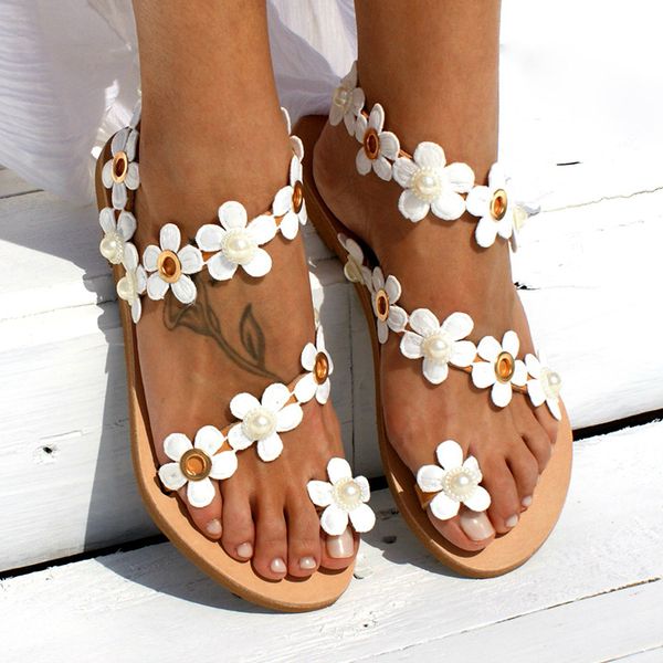 women shoes summer bohemia flat sandals pearl flower women sweat ladies sandals beads soft beach for plus size, Black
women shoes summer bohemia flat sandals pearl flower women sweat ladies sandals beads soft beach for plus size, Black