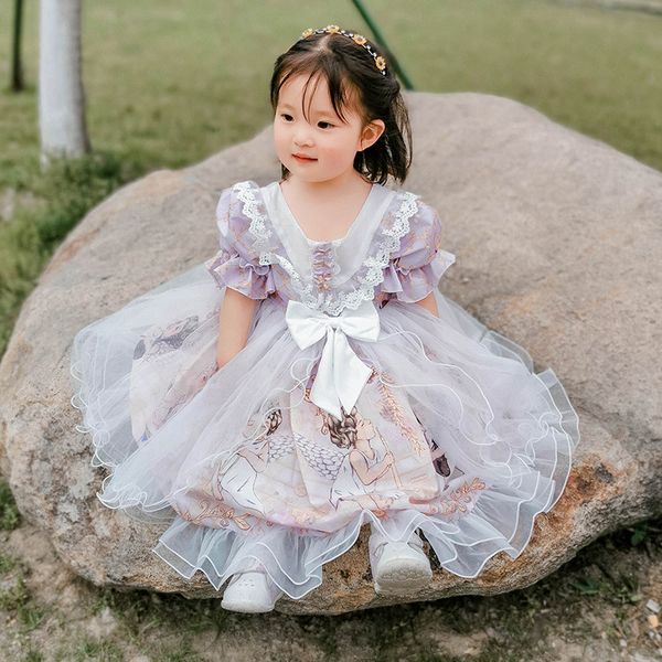 children lolita female baby summer red dress girls princess dress western style girl fluffy yarn skirt, Red;yellow
children lolita female baby summer red dress girls princess dress western style girl fluffy yarn skirt, Red;yellow
