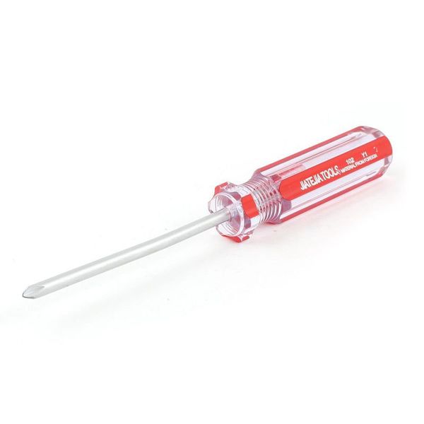 bmby-red + transparent plastic handle 4mm magnet tip tri-wing head screwdriver