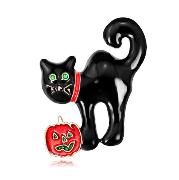 

new recommend fashion cartoon brooch badges lapel pin cute cat pumpkin brooch halloween gift fashion jewelry accessory, Gray
