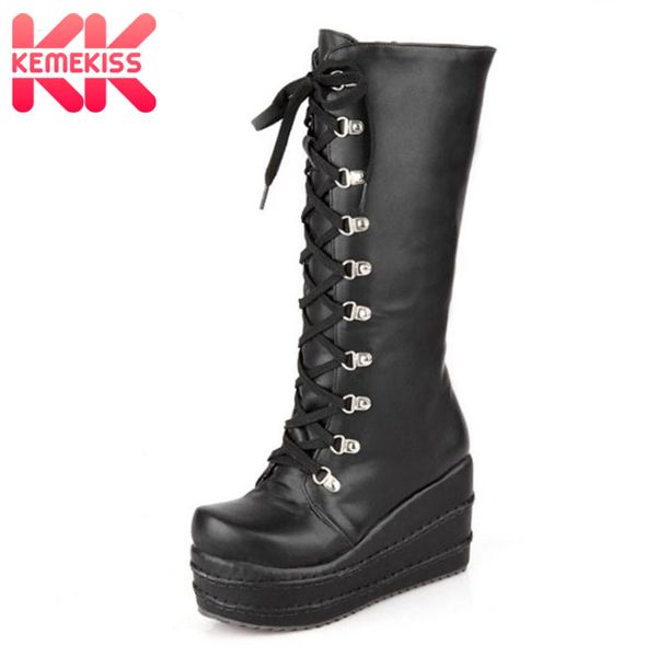 kemekiss big size 31-43 punk cosplay boots woman platform winter party wedge shoes women high heels knee high boots, Black
kemekiss big size 31-43 punk cosplay boots woman platform winter party wedge shoes women high heels knee high boots, Black