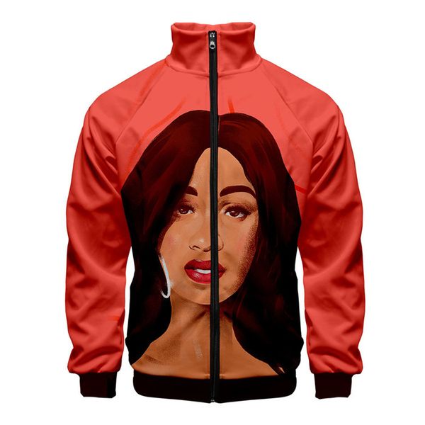 cardi b 3d printing personality zipper sweaahirts mens womens stand collar fashion cacual long sleeve clothing, Black
cardi b 3d printing personality zipper sweaahirts mens womens stand collar fashion cacual long sleeve clothing, Black