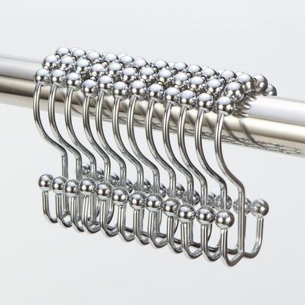 metal double roller glide shower curtain ring hooks chrome 8 beads hooks for bathroom tue88
metal double roller glide shower curtain ring hooks chrome 8 beads hooks for bathroom tue88