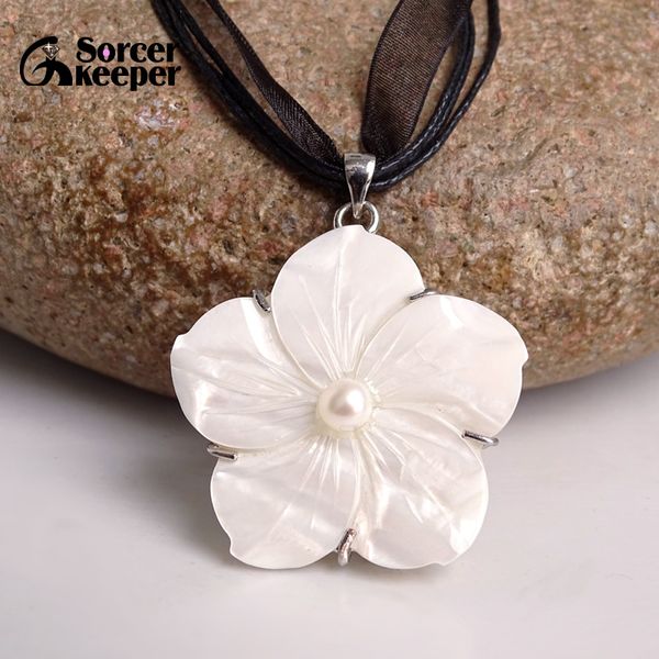 sorcerkeeper fashion natural black pearl & hand-carved seashell peach flower women necklaces & pendants jewelry bd723, Silver
sorcerkeeper fashion natural black pearl & hand-carved seashell peach flower women necklaces & pendants jewelry bd723, Silver