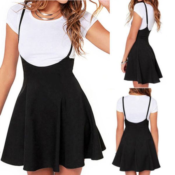 black skirt women mini suspender skater skirt high waisted pleated adjustable strap flared skater swing short
black skirt women mini suspender skater skirt high waisted pleated adjustable strap flared skater swing short