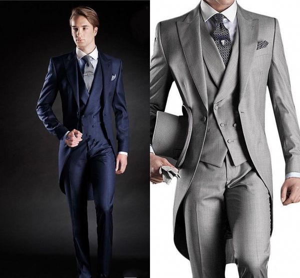 new slim fit morning style groom tuxedos lapel men's suit navy blue sliver groomsman/man wedding/prom suits(jacket+pants+vest, Black;gray
new slim fit morning style groom tuxedos lapel men's suit navy blue sliver groomsman/man wedding/prom suits(jacket+pants+vest, Black;gray