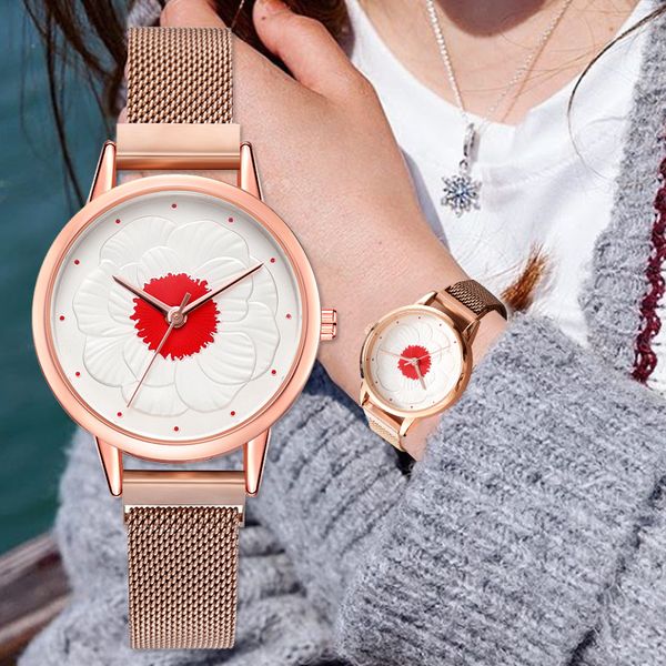 drop shipping luxury rose 3d flowers emboss style dial bracelet watches for women fashion stainless steel dress quartz clock gif, Slivery;brown
drop shipping luxury rose 3d flowers emboss style dial bracelet watches for women fashion stainless steel dress quartz clock gif, Slivery;brown