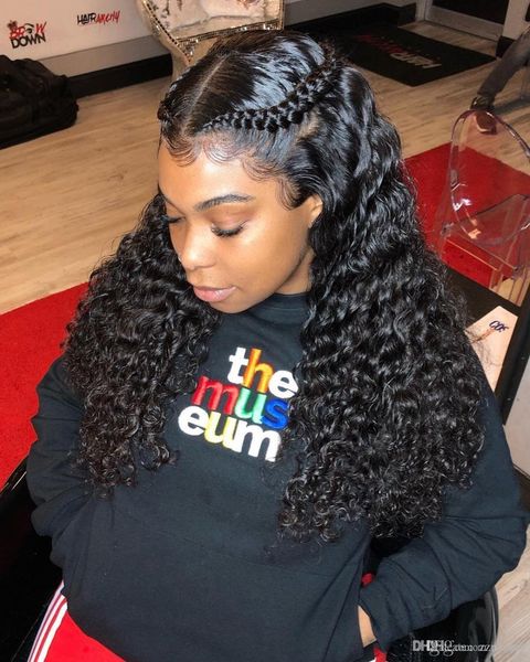 24 inches brazilian deep wave wig with baby hair preplucked remy lace front human hair wigs isee lace frontal deep wave wig, Black
24 inches brazilian deep wave wig with baby hair preplucked remy lace front human hair wigs isee lace frontal deep wave wig, Black