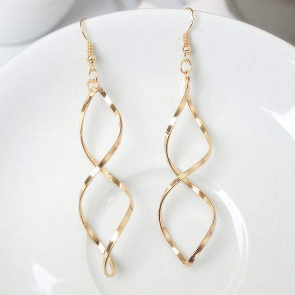 e0247 fashion double loop drop earrings for women long wave dangle earrings statement wedding jewelry wholesale, Silver
e0247 fashion double loop drop earrings for women long wave dangle earrings statement wedding jewelry wholesale, Silver