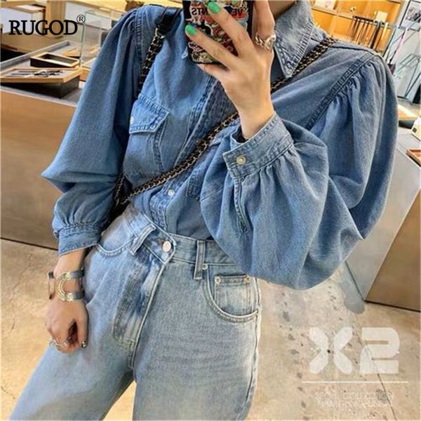 rugod 2019 korea style spring autumn denim women jackets turn-down collar puff sleeve jeans coats casual lady modis outwears, Black;brown
rugod 2019 korea style spring autumn denim women jackets turn-down collar puff sleeve jeans coats casual lady modis outwears, Black;brown
