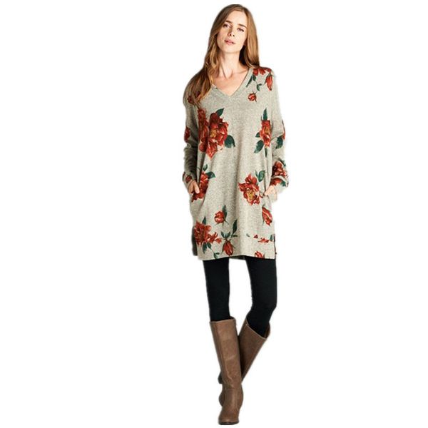 v-neck floral print medium and long section womens hoodies 2019 new autumn winter casual long sleeve pocket side split loose, Black
v-neck floral print medium and long section womens hoodies 2019 new autumn winter casual long sleeve pocket side split loose, Black