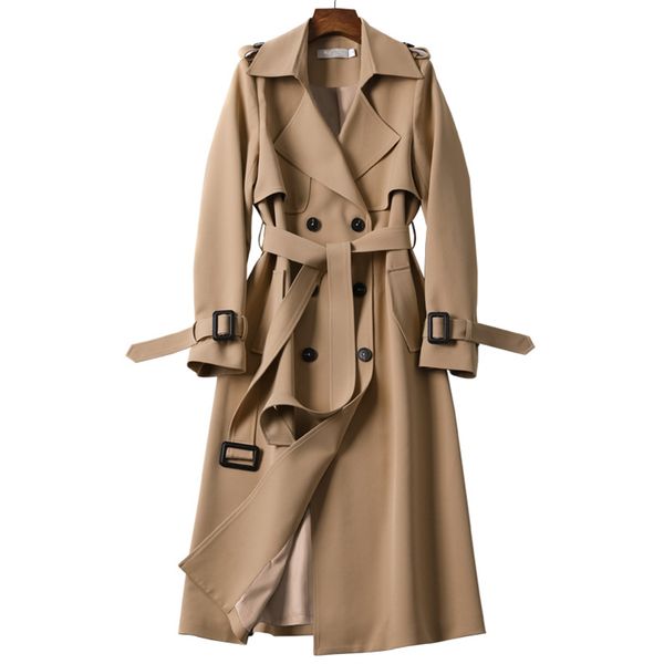spring autumn windbreaker women long section 2020 new fashion thin slim double-breasted waist chic jacket women outerwear d2034, Tan;black
spring autumn windbreaker women long section 2020 new fashion thin slim double-breasted waist chic jacket women outerwear d2034, Tan;black