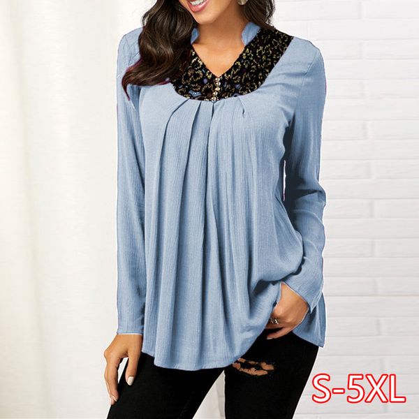 femininas blusas 2019 women blouses spring autumn fashion loose shirt lace long sleeve o-neck blouse plus size 5xl, White
femininas blusas 2019 women blouses spring autumn fashion loose shirt lace long sleeve o-neck blouse plus size 5xl, White