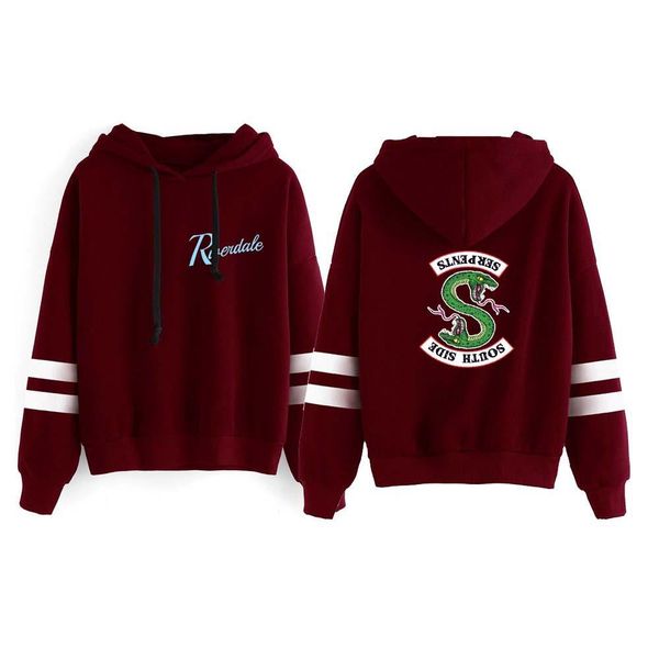 new riverdale hoodie sweatshirts south side serpents hoodie women long sleeve striped pullover harajuku streetwear, Black
new riverdale hoodie sweatshirts south side serpents hoodie women long sleeve striped pullover harajuku streetwear, Black