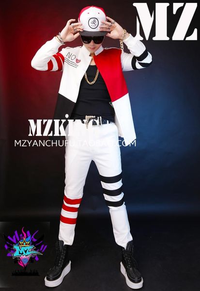 striped stitching suit nightclub leisure suit jacket wedding groom male singer performance bar dj stage blazer hombre masculino, White;black
striped stitching suit nightclub leisure suit jacket wedding groom male singer performance bar dj stage blazer hombre masculino, White;black