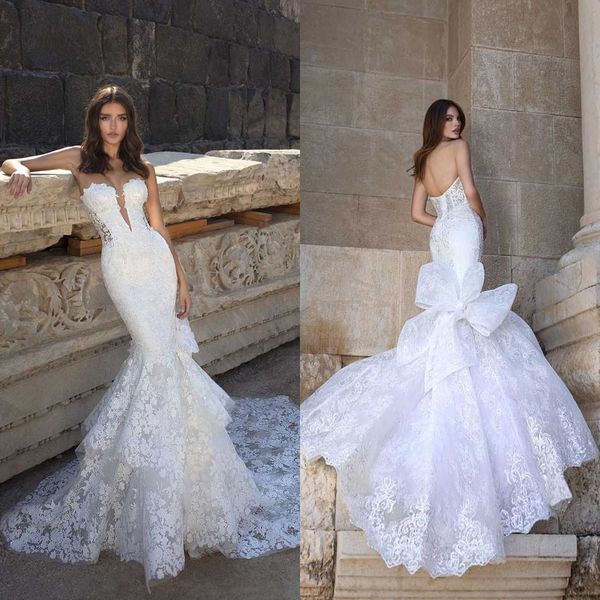 2021 elegant wedding dresses sweetheart lace appliques sequins mermaid bridal gowns custom made open back sweep train robe de mariée, White
2021 elegant wedding dresses sweetheart lace appliques sequins mermaid bridal gowns custom made open back sweep train robe de mariée, White