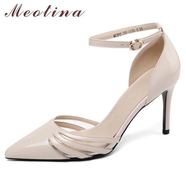 meotina high heels women pumps natural genuine leather thin high heel ankle strap shoes real leather cutout buckle shoes lady 39, Black
meotina high heels women pumps natural genuine leather thin high heel ankle strap shoes real leather cutout buckle shoes lady 39, Black