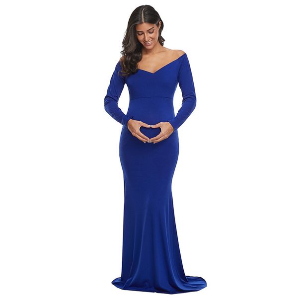 maternity dress recycled fiber solid color long sleeve sweet slim fit v-neck shoulder mopping fishtail skirt 50, White
maternity dress recycled fiber solid color long sleeve sweet slim fit v-neck shoulder mopping fishtail skirt 50, White