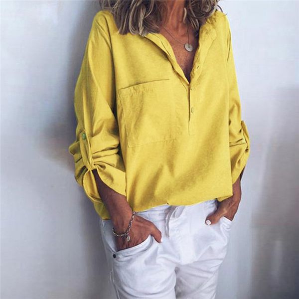 new autumn full sleeve button shirt casual loose blouse women blouses solid color blusas mujer de moda fashion shirts plus size, White
new autumn full sleeve button shirt casual loose blouse women blouses solid color blusas mujer de moda fashion shirts plus size, White