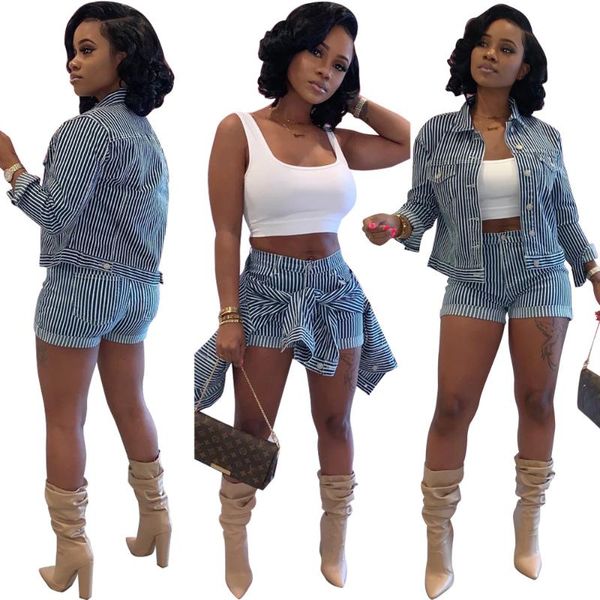 striped jacket 2 piece set women with short pants long sleeve and mini shorts women two piece outfits summer lady clothes, White
striped jacket 2 piece set women with short pants long sleeve and mini shorts women two piece outfits summer lady clothes, White