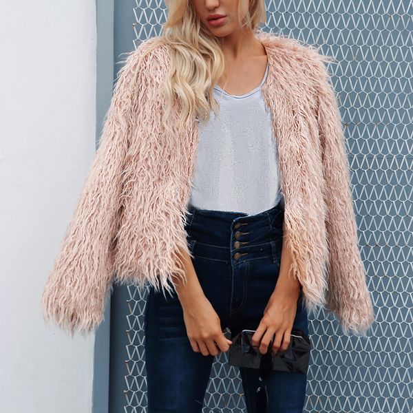 hairy faux fur coat women 2019 casual fashion autumn winter fake fur jacket long sleeve furry thick warm outerwear, Black
hairy faux fur coat women 2019 casual fashion autumn winter fake fur jacket long sleeve furry thick warm outerwear, Black