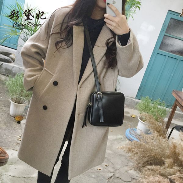 u-swear new thin wool blend coat women long sleeve turn-down collar outwear jacket casual autumn winter elegant overcoat mont, Black
u-swear new thin wool blend coat women long sleeve turn-down collar outwear jacket casual autumn winter elegant overcoat mont, Black