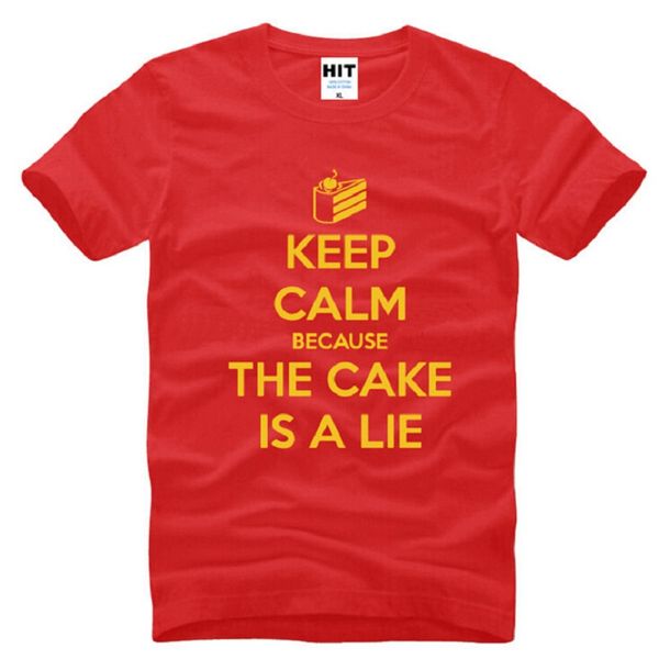 new keep calm because the cake is a lie t shirts men cotton short sleeve portal 2 men t-shirt summer style male tee shirtts01, White;black
new keep calm because the cake is a lie t shirts men cotton short sleeve portal 2 men t-shirt summer style male tee shirtts01, White;black