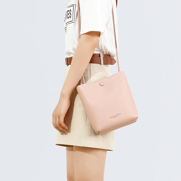 women fashion all-match bucket bag simple style pu leather solid color messenger bags casual large capacity hasp shoulder bags
women fashion all-match bucket bag simple style pu leather solid color messenger bags casual large capacity hasp shoulder bags