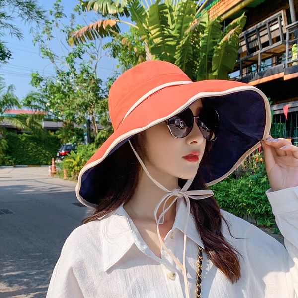 fisherman female summer big fisherman sun eaves sun-proof uv-proof double-sided sun hat sunshade hat, Blue;gray
fisherman female summer big fisherman sun eaves sun-proof uv-proof double-sided sun hat sunshade hat, Blue;gray