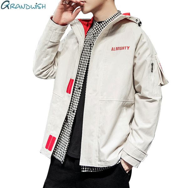 grandwish spring men hooded jacket fashion clothes streetwear overalls coat bomber jackets black casual 3xl,za174, Black;brown
grandwish spring men hooded jacket fashion clothes streetwear overalls coat bomber jackets black casual 3xl,za174, Black;brown