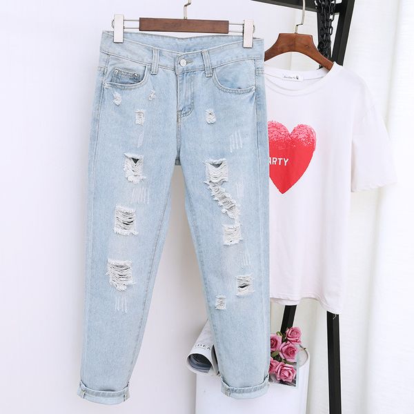 plus size 5xl 5xl casual high waist mom jeans vintage boyfriend ripped jeans for women loose harem pants denim trousers c5577, Blue
plus size 5xl 5xl casual high waist mom jeans vintage boyfriend ripped jeans for women loose harem pants denim trousers c5577, Blue