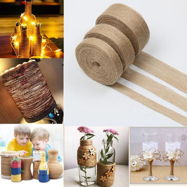 25# 10m natural jute hessian diy wedding decor packing ribbon trim table rope sewing accessories household, Black
25# 10m natural jute hessian diy wedding decor packing ribbon trim table rope sewing accessories household, Black