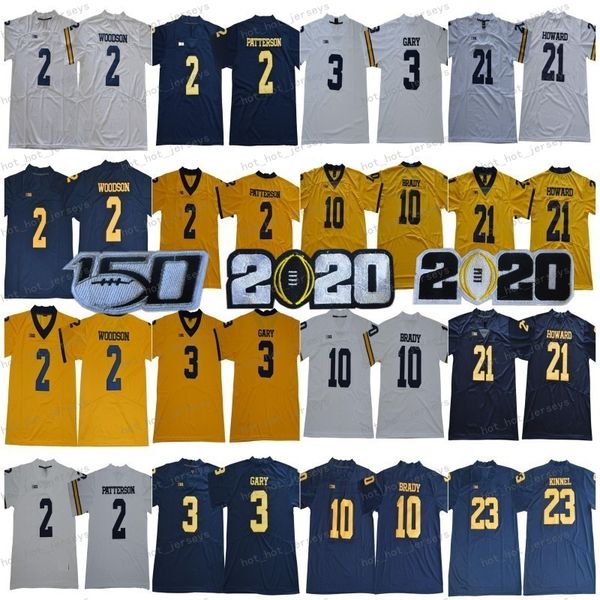 ncaa michigan wolverines 3 rashan gary 21 desmond howard 10 tom brady 4 джим харбо ши паттерсон джабрильский перец 150-й футбол джерси, Black
ncaa michigan wolverines 3 rashan gary 21 desmond howard 10 tom brady 4 джим харбо ши паттерсон джабрильский перец 150-й футбол джерси, Black