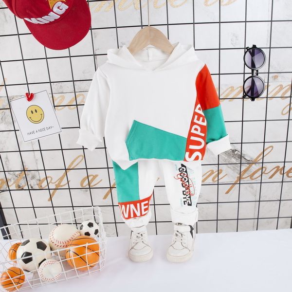 2020 весна и осень новый цвет-соответствующие буквы мода мальчик костюм дети красивый с длинными рукавами цвет-соответствующий свитер + брюк, White
2020 весна и осень новый цвет-соответствующие буквы мода мальчик костюм дети красивый с длинными рукавами цвет-соответствующий свитер + брюк, White