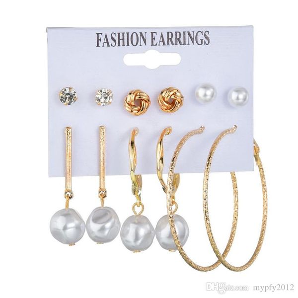 vintage geometric earrings sets for women gold color irregular pearl statement earring brincos jewelry 6pairs/set circle hoop earring, Silver
vintage geometric earrings sets for women gold color irregular pearl statement earring brincos jewelry 6pairs/set circle hoop earring, Silver