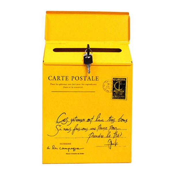 waterproof outdoor metal post box letter mailbox wall mounted lockable 2 keys mail box