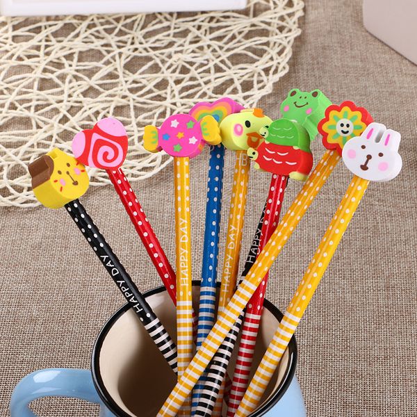 1pc hb cartoon pencil with rubber for children kawaii cute stationery shop kindergarten school supplies wholesale, drop shipping
1pc hb cartoon pencil with rubber for children kawaii cute stationery shop kindergarten school supplies wholesale, drop shipping