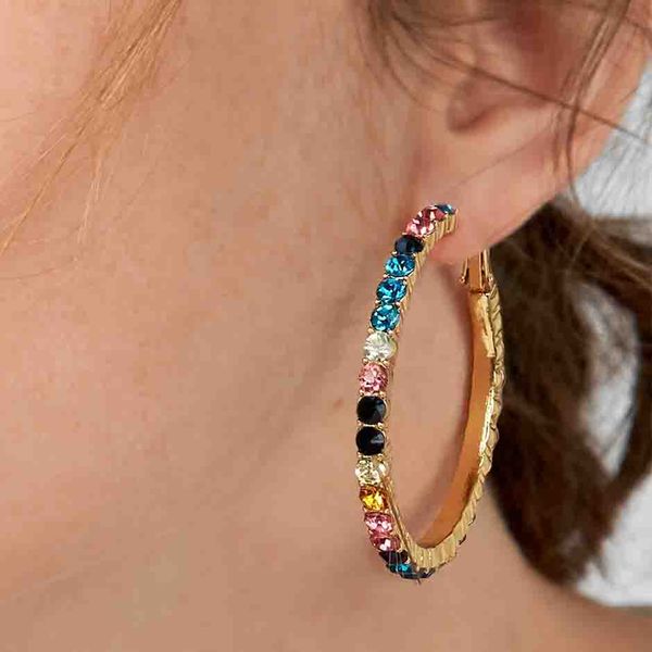 2019 new boho crystal round hoop earrings for women big circle rhinestone party gold huggie earrings charm wedding jewelry, Golden;silver
2019 new boho crystal round hoop earrings for women big circle rhinestone party gold huggie earrings charm wedding jewelry, Golden;silver