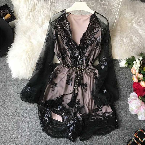 cover-ups trousers spring dress sequins embroidery long-sleeved v-neck white gauze temperament jumpsuits shorts
cover-ups trousers spring dress sequins embroidery long-sleeved v-neck white gauze temperament jumpsuits shorts