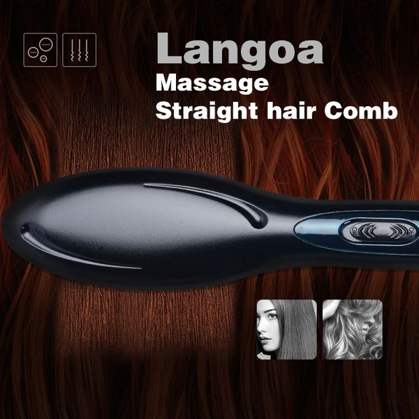 2019 professional electric hair straightener comb hair brush straightening irons eu/ us/ uk/au plug, Black
2019 professional electric hair straightener comb hair brush straightening irons eu/ us/ uk/au plug, Black